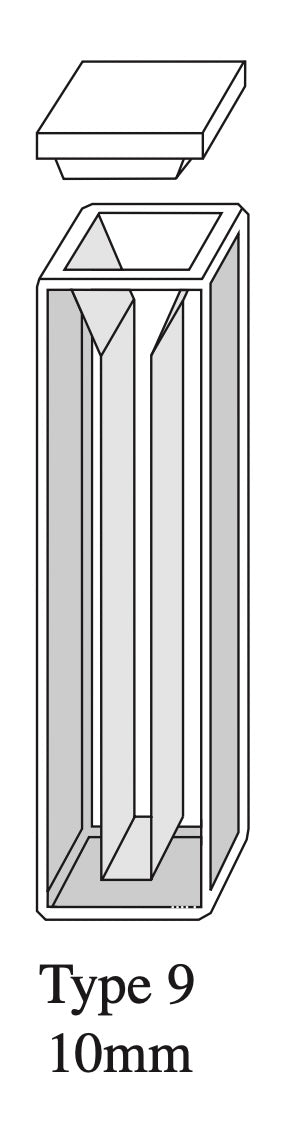 Starna 9-SOG-10 Semi-Micro Rectangular Cuvette, Special Optical Glass, 10mm Pathlength