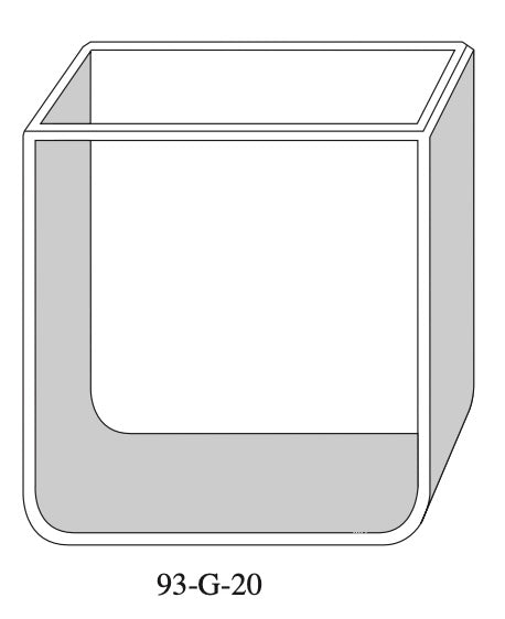 Starna 93-G-20 Glass Colorimeter Cell, 20mm Pathlength