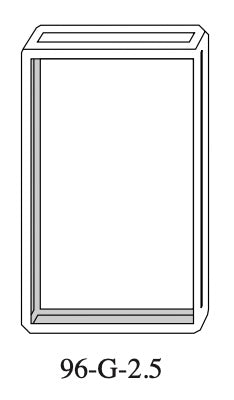 Starna 96-G-2.5 Glass Colorimeter Cell, 2.5mm Pathlength