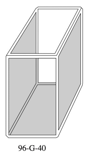 Starna 96-G-40 Glass Colorimeter Cell, 40mm Pathlength