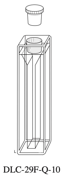 Starna DLC-29F-Q-10 Semi-Micro Quartz Dye Laser Cell with PTFE Stopper, 10mm Pathlength