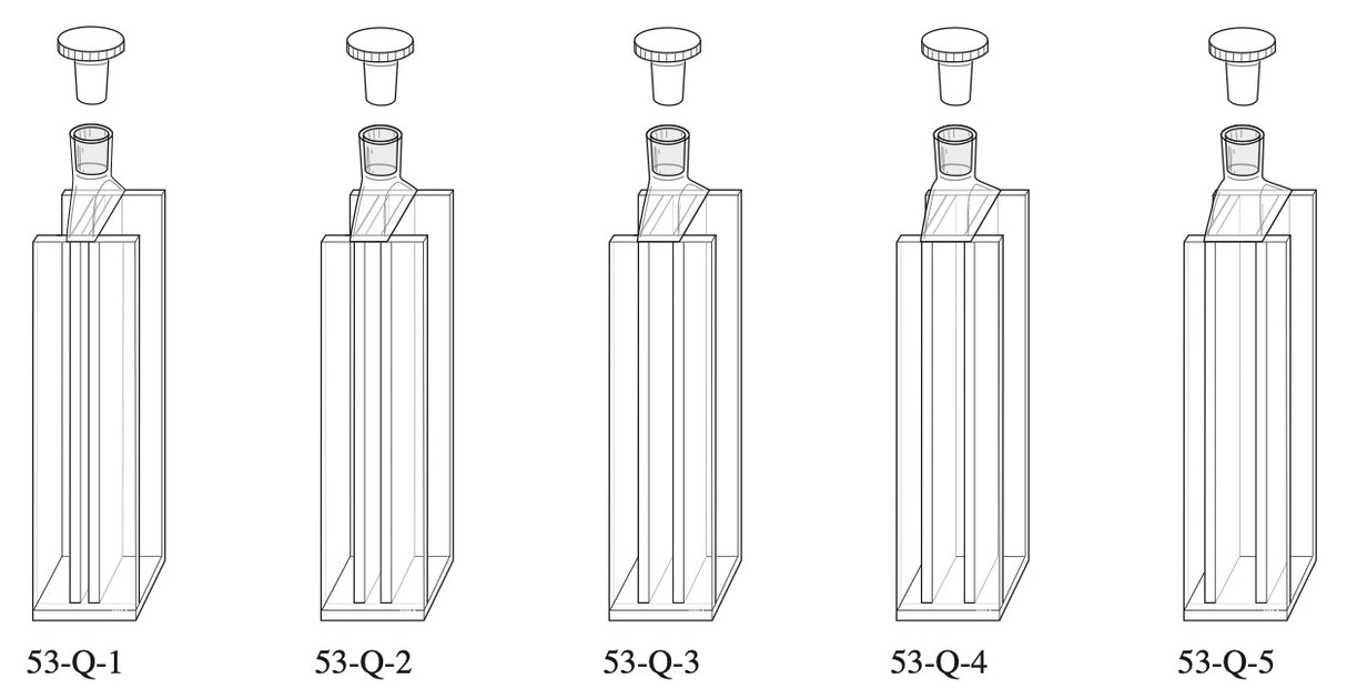 Starna 53 Series Dual Pathlength Quartz Fluorometer Cells with Stopper, Overview