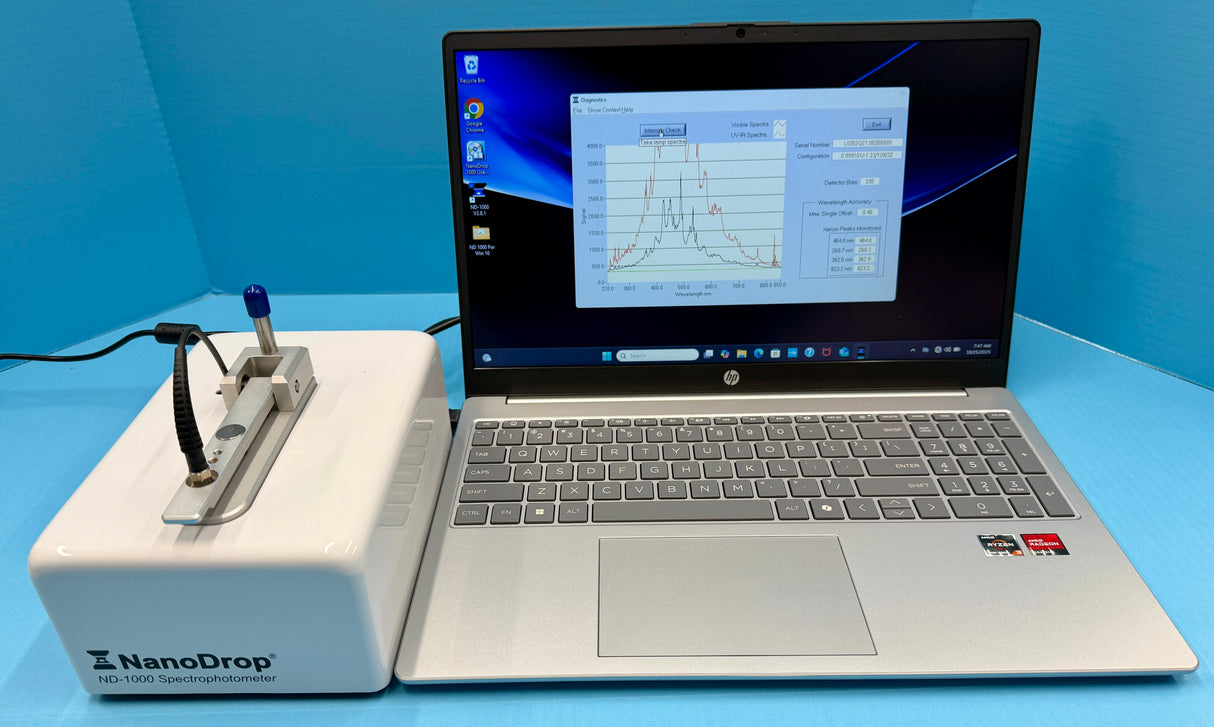 (ND-1000) Thermo Scientific™ NanoDrop™  1000 UV/VIS Spectrophotometer with a New Windows 11 Pro Laptop