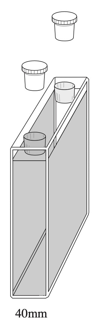 21-G Series Standard Rectangular Glass Cuvettes with Stopper, 1-100mm