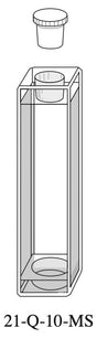 Starna 21-Q-10-MS Standard Rectangular Quartz Cell for Use with Magnetic Stirrer, with Stopper, 10mm Pathlength