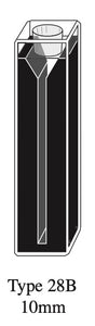 Starna 28B-Q-10 Self-Masking Rectangular Micro Quartz Cuvette with Stopper, 10mm Pathlength