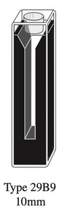 Starna 29B9-Q-10 Self-Masking Semi-Micro Rectangular Quartz Cuvette, 10mm Pathlength