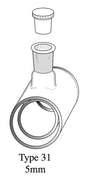 Starna 31-Q-5 Spectrosil Quartz Cylindrical Micro Cell, 5mm Pathlength