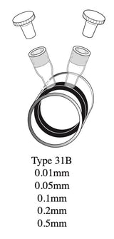 Starna 31B-Q-0.01, Starna 31B-Q-0.1, Starna 31B-Q-0.2, Starna 31B-Q-0.5 Self-Masking Quartz Cylindrical Micro Cells