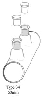 Starna 34-Q-50 Spectrosil Quartz Cylindrical Cell with Stopper, 50mm Pathlength