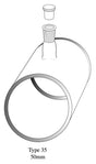 Starna 35-PX-50 Large Diameter Pyrex Cylindrical Cell with Stopper, 50mm Pathlength