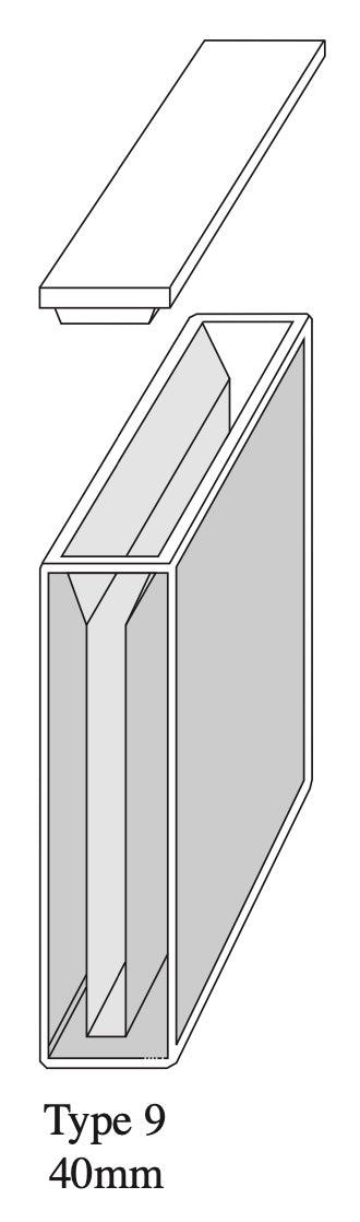Starna 9-Q-40 Semi-Micro Rectangular Quartz Cuvette, 40mm Pathlength