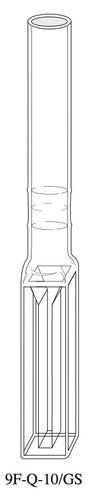 Starna 9F-Q-10/GS Semi-Micro Rectangular Quartz Fluorometer Cell with Quartz-to-Pyrex Graded Seal, 10mm Pathlength