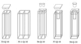 Starna Type 55, 56, 57, 58 Tandem or Divided Rectangular Quartz Fluorometer Cells, Overview