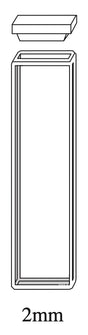 Starna 1-G-2 Glass Cuvette, 2mm Pathlength