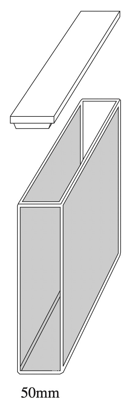 Starna 1-G-50 Glass Cuvette, 50mm Pathlength