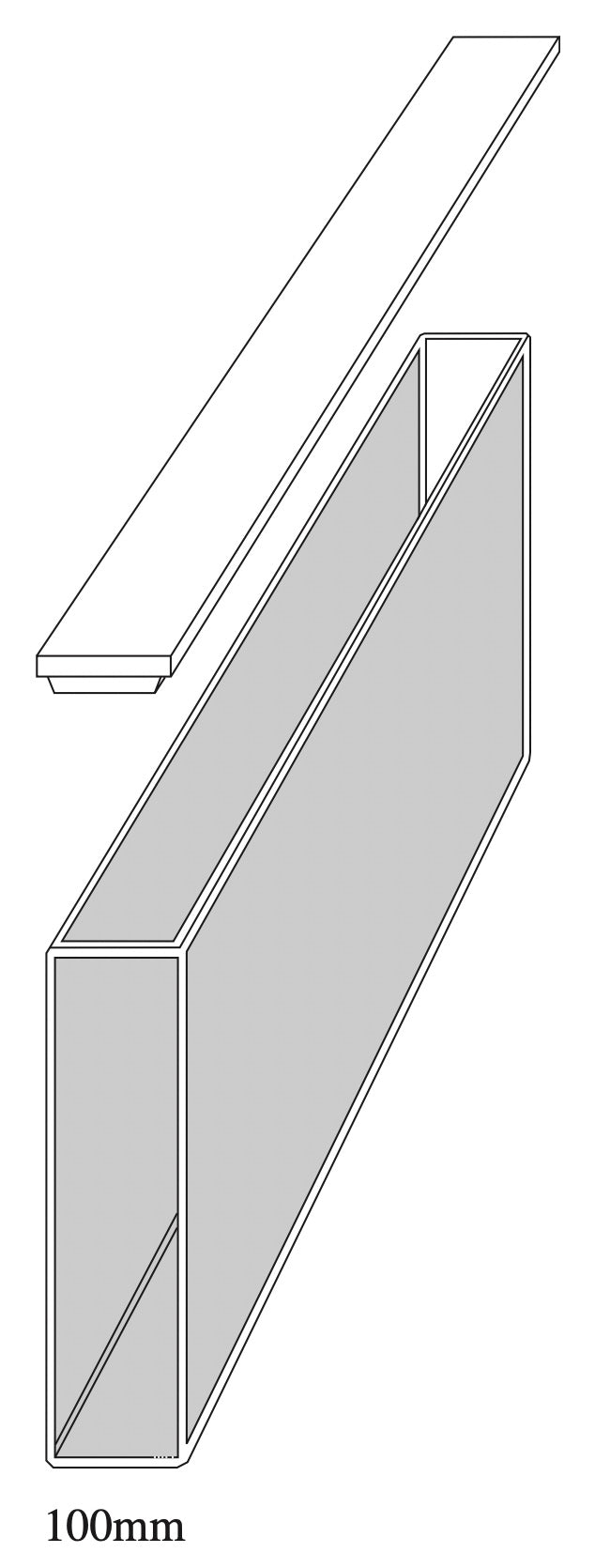 Starna 1-I-100 Standard Rectangular Infrasil Cuvette, 100mm Pathlength