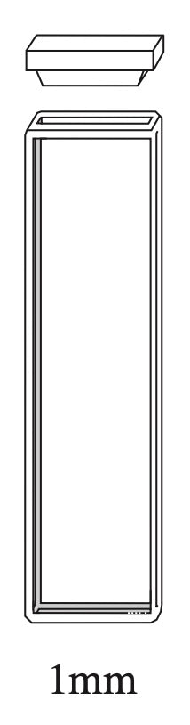Starna 1-Q-1 Standard Rectangular Quartz Cuvette, 1mm