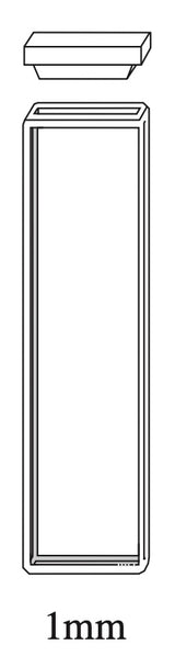 Starna 1-Q-1 Standard Rectangular Quartz Cuvette, 1mm