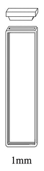 Starna 1-Q-1 Standard Rectangular Quartz Cuvette, 1mm
