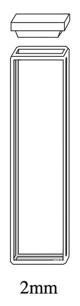 Starna 1-Q-2 Standard Rectangular Quartz Cuvette, 2mm