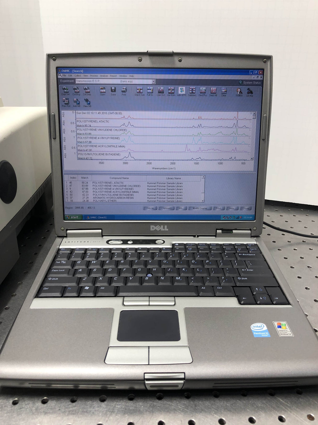 (Avatar 360-Base) Thermo Nicolet Avatar 360 FTIR, Laptop View